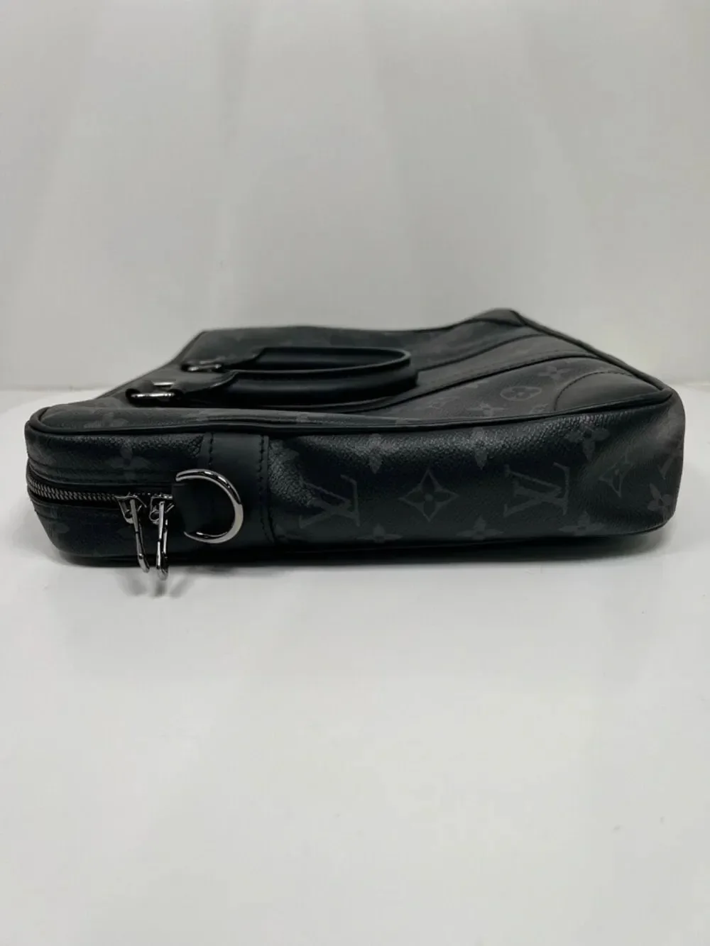 Louis Vuitton Eclipse Monogram Porte Documents Voyage PM Briefcase Bag w/ Strap